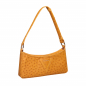 Preview: Hobo-Shoulder-Bag made of ostrich leather in mustard yellow